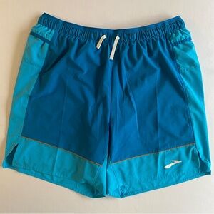 Brooks Highpoint 7” Shorts Men M 2-in-1 Lined Trail Running Training Active Wear